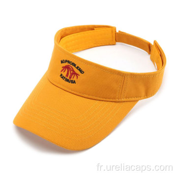 Visor solaire brodé en coton